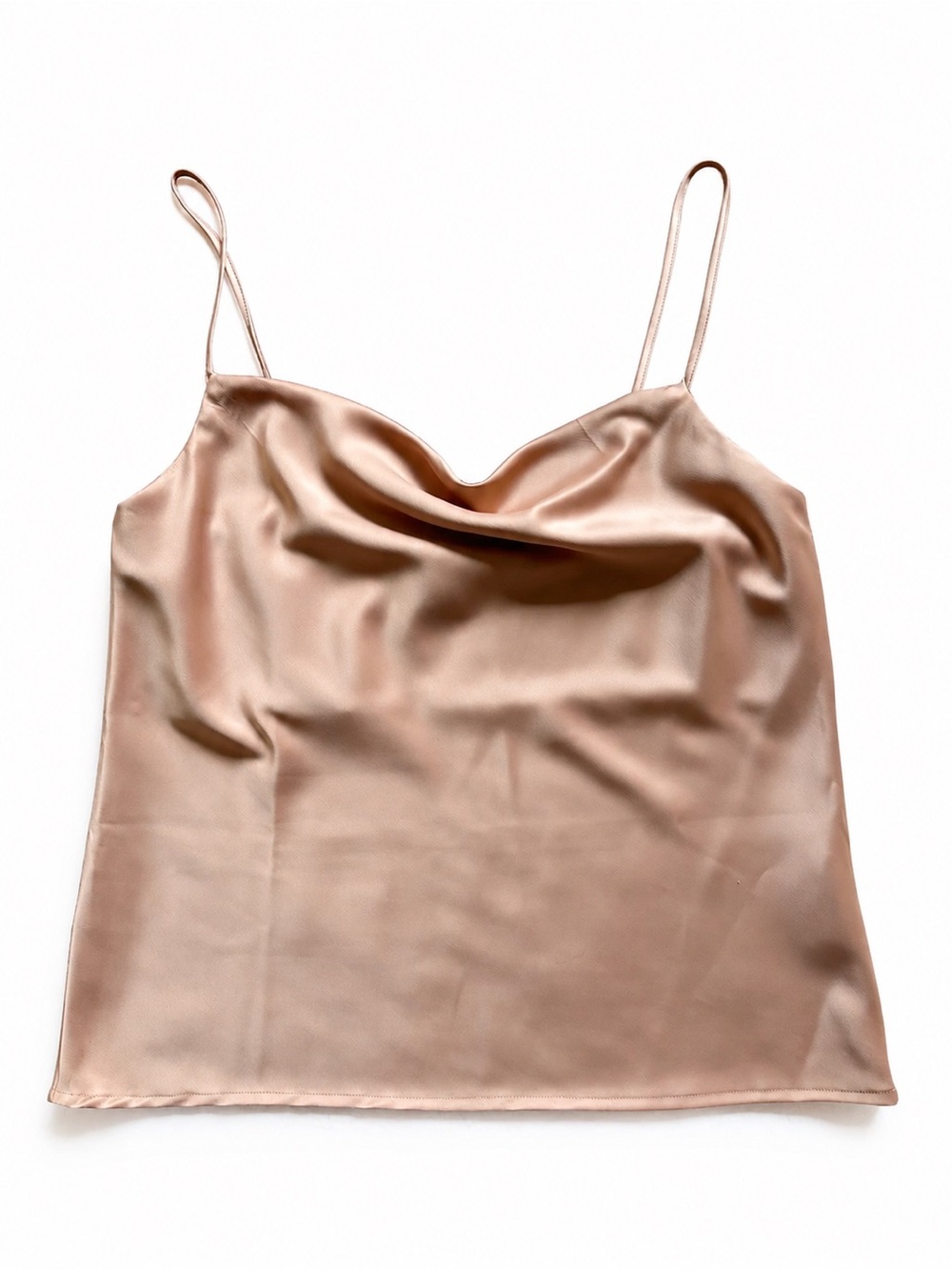 NWT Banana Republic Satin Cowl Neck Camisole Nude Blush | Small